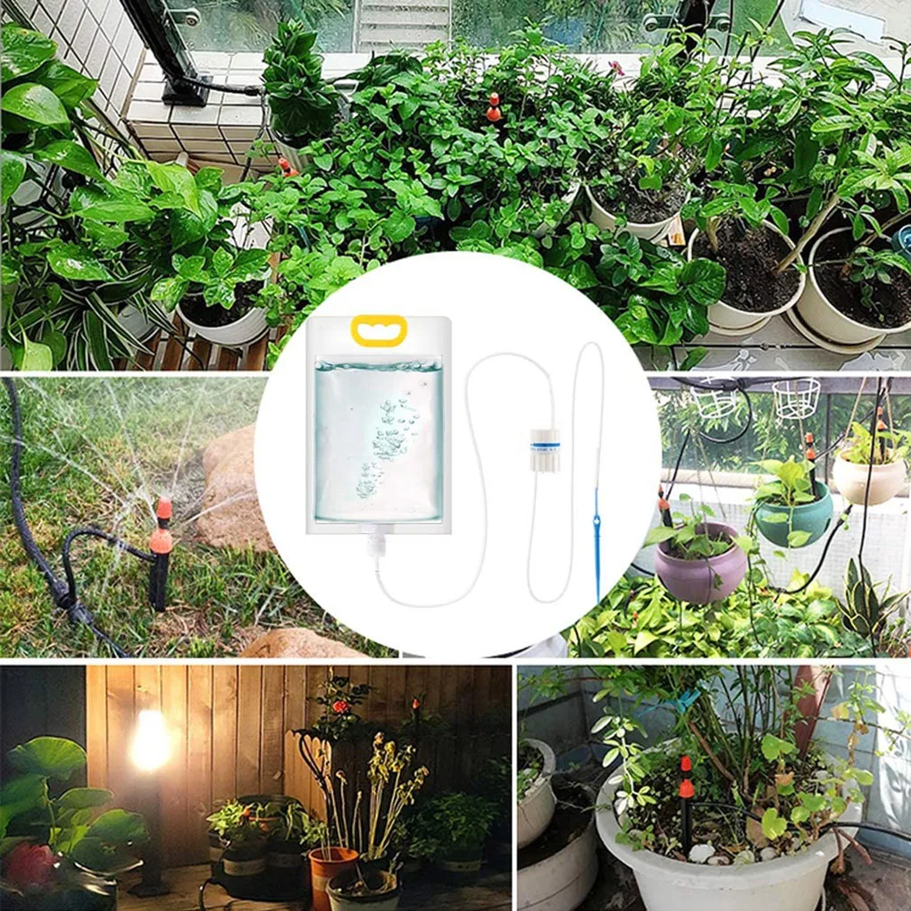 3.5L Plant Irrigation Bag Automatic Watering Bag Adjustable Garden Pots Drip Needle Device Garden Watering Water Bag Automatic