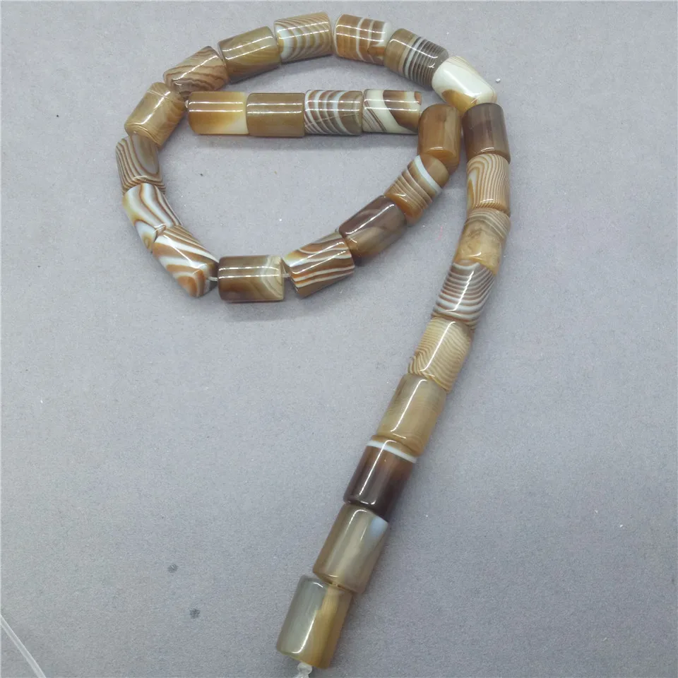 10*14mm Coffee Agate Bucket Bead Spacer Natural Stone DIY for Bracelet