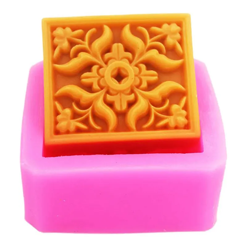 Engraving Flower Soap Mold  Craft Art Silicone Soap Mold Craft Molds DIY Handmade Soap Molds