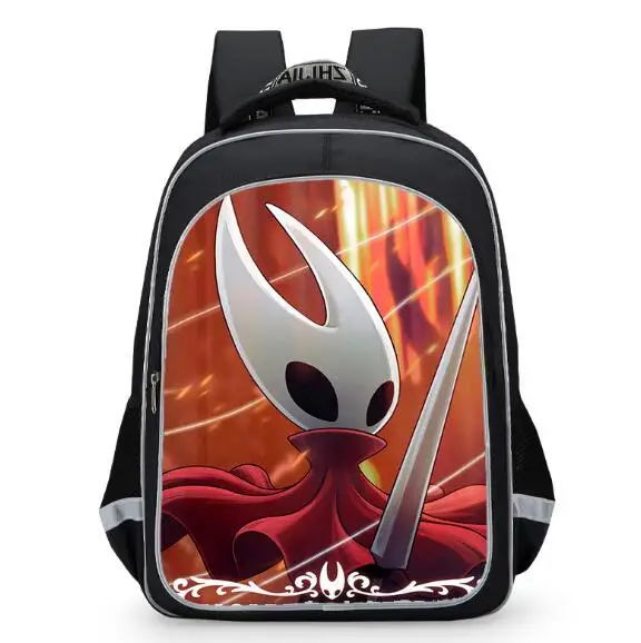 Children schoolbag Hollow Knight Print Game Peripheral Backpack Cartoon Student Casual Backpack Lightweight Orthopedics Mochila