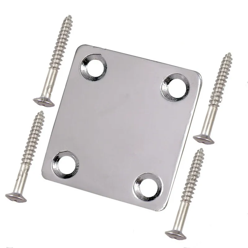 Mini Style Small Neck Plate Neck Joint Guitar Plate For Guitar Bass Replacement Chrome Black Gold Gun Black Guitar Accessories