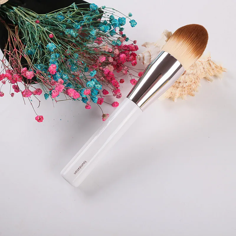 Foundation Makeup brushes Liquid Cream Foundation Powder contour White handle Make up brush Beauty Tools Cosmetics