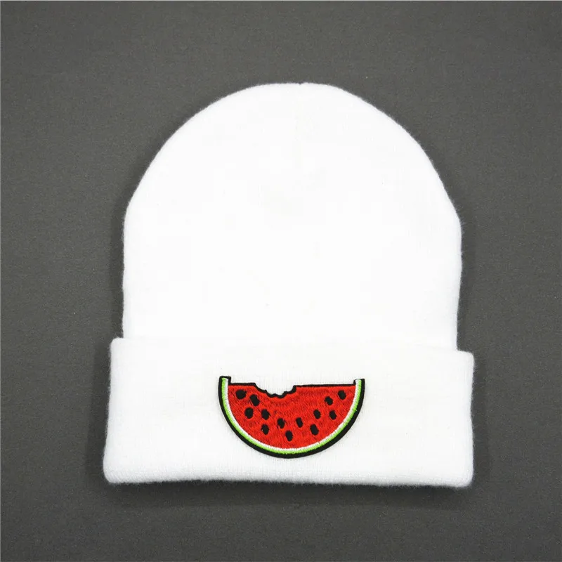 

LDSLYJR Watermelon fruit embroidery Thicken knitted hat winter warm hat Skullies cap beanie hat for men and women 225