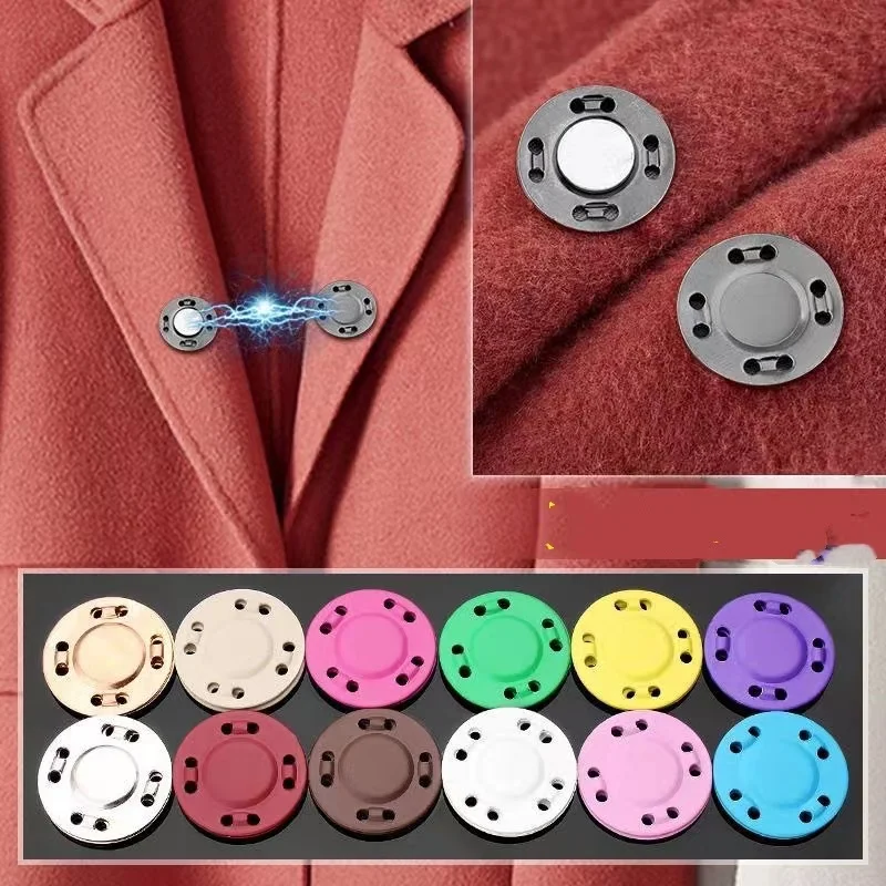 

Colourful Hidden Metal Magnetic Snaps Button Sewing Supplies Magnet Stone DIY overcoat Handbag Sewing Buttons