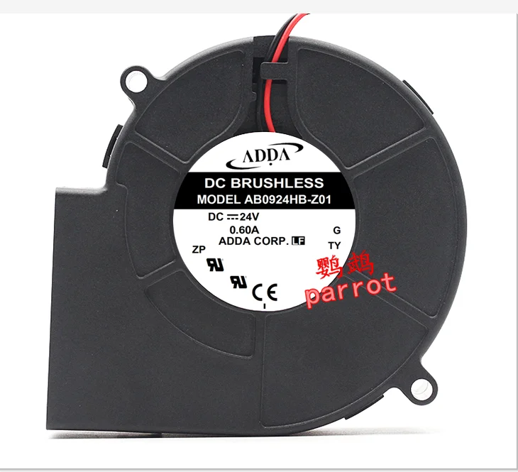 

ADDA AB0924HB-Z01 DC 24V 0.60A 97x97x33mm 2-Wire Server Cooling Fan