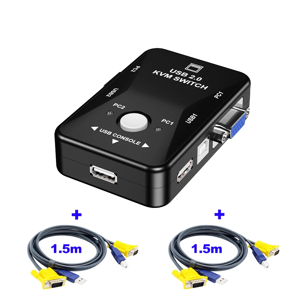 Oullx kvm-USBキーボード,アダプター,スイッチ用の電源ケーブル2.0ボックス