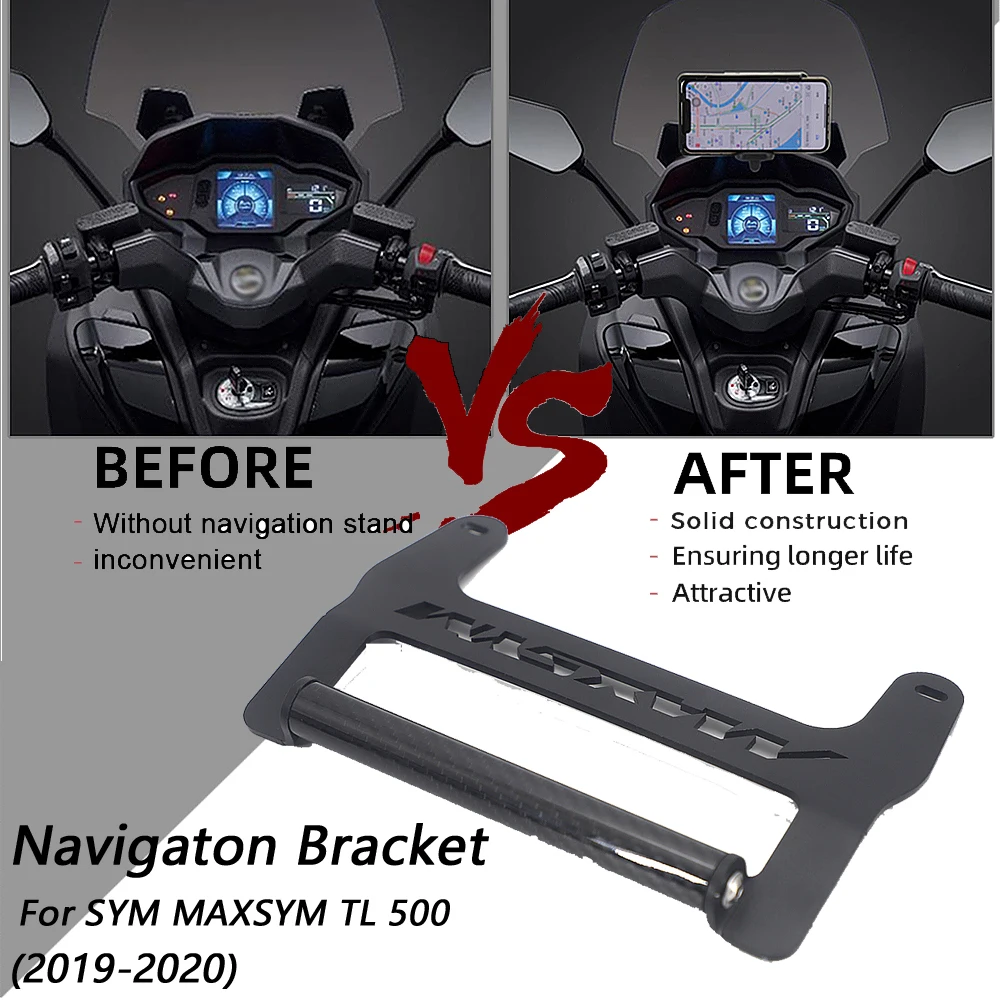 

NEW Motorcycle For SYM MAXSYM TL 500 TL500 2020 Front Phone Stand Holder Smartphone Phone GPS Navigaton Plate Bracket