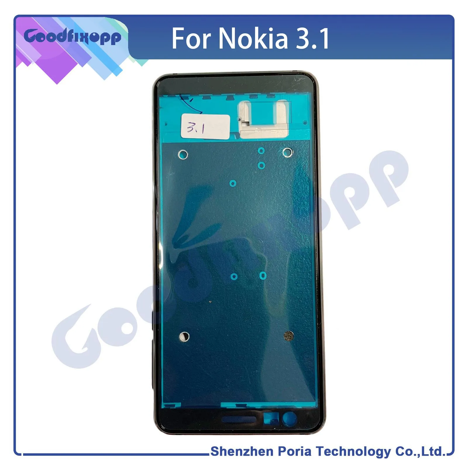 For Nokia 3.1 Media Case Front Frame, Screen Frame , Middle Bezel Of The Frame , LCD screen support front frame