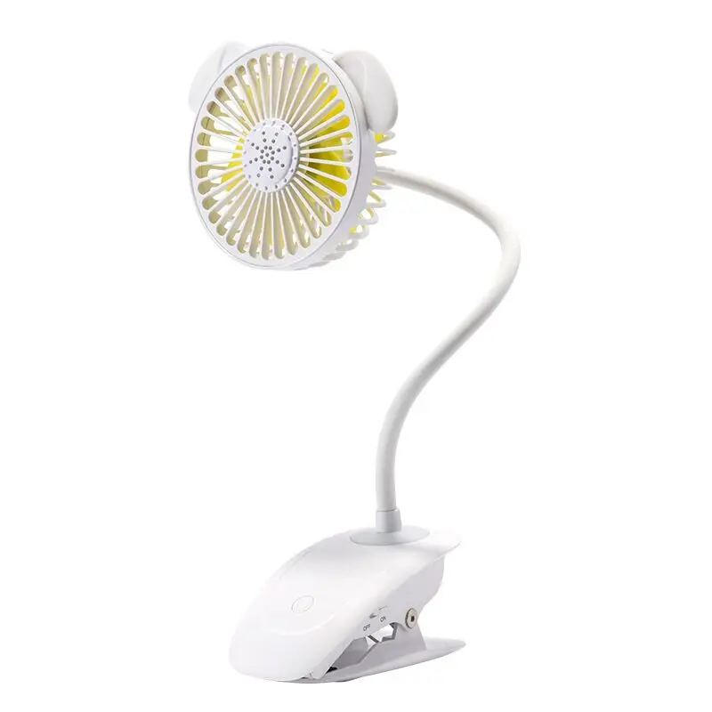 المحمولة مشبك صغير عربة مروحة مرنة انحناء بطارية قابلة للشحن تعمل مروحة مكتب هادئة مع ناشر رائحة قابلة للإزالة