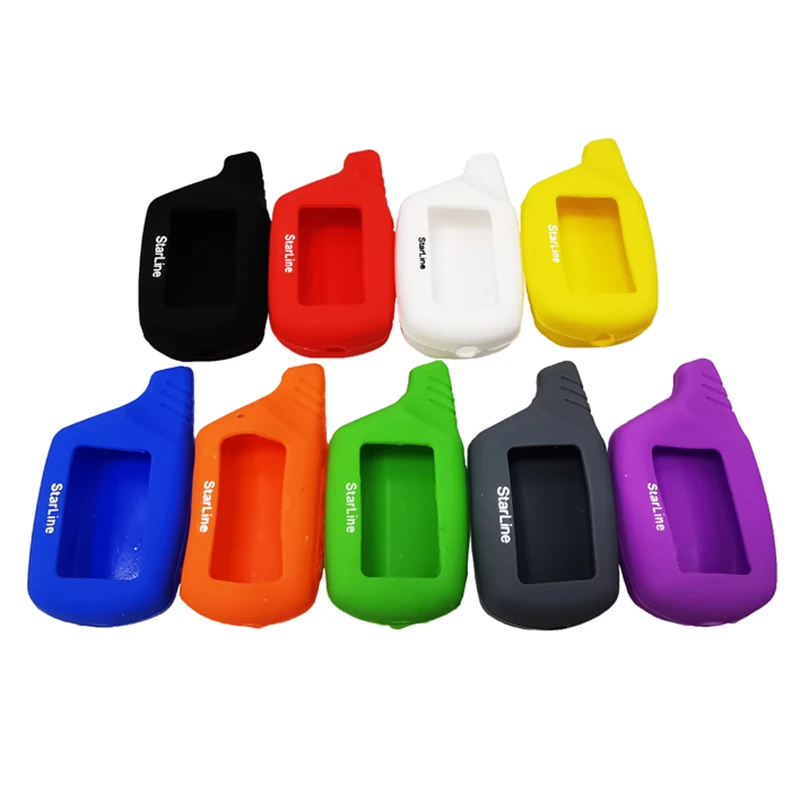 1 Pcs Starline B9 B6 A91 A61 Keychain Silicone Cover Key Case For Starline B91 Car Alarm Remote Controller LCD Transmitter