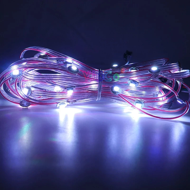 50 Buah LED Modul String Pre-disolder WS2812B LED Heatsink Board Built-In WS2811 Individual Tersambung Piksel DC5V