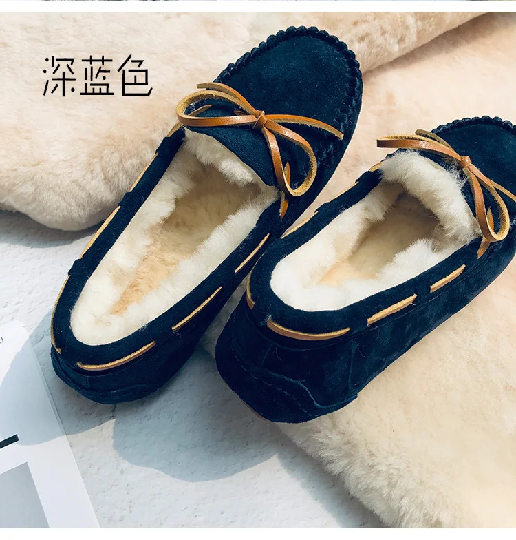 China\'s top quality snow boots in 2021, real sheepskin 100% natural wool woman flats women loafers free delivery,  women\'s shoes