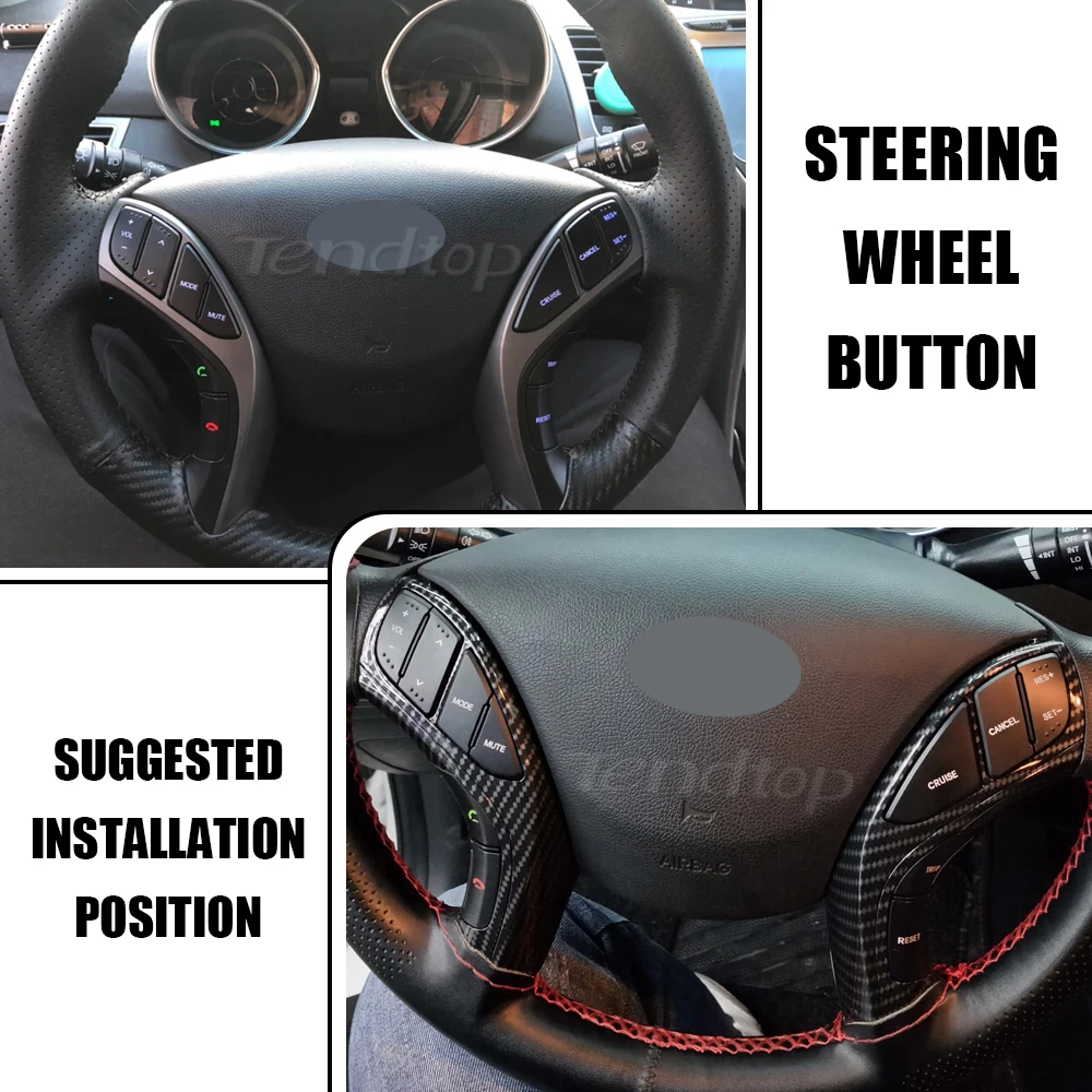 For Hyundai Elantra 2012 2013 2014 2015 Year I30 Steering Wheel Cruise Control Audio Bluetooth Phone Switch Silver SUPERB