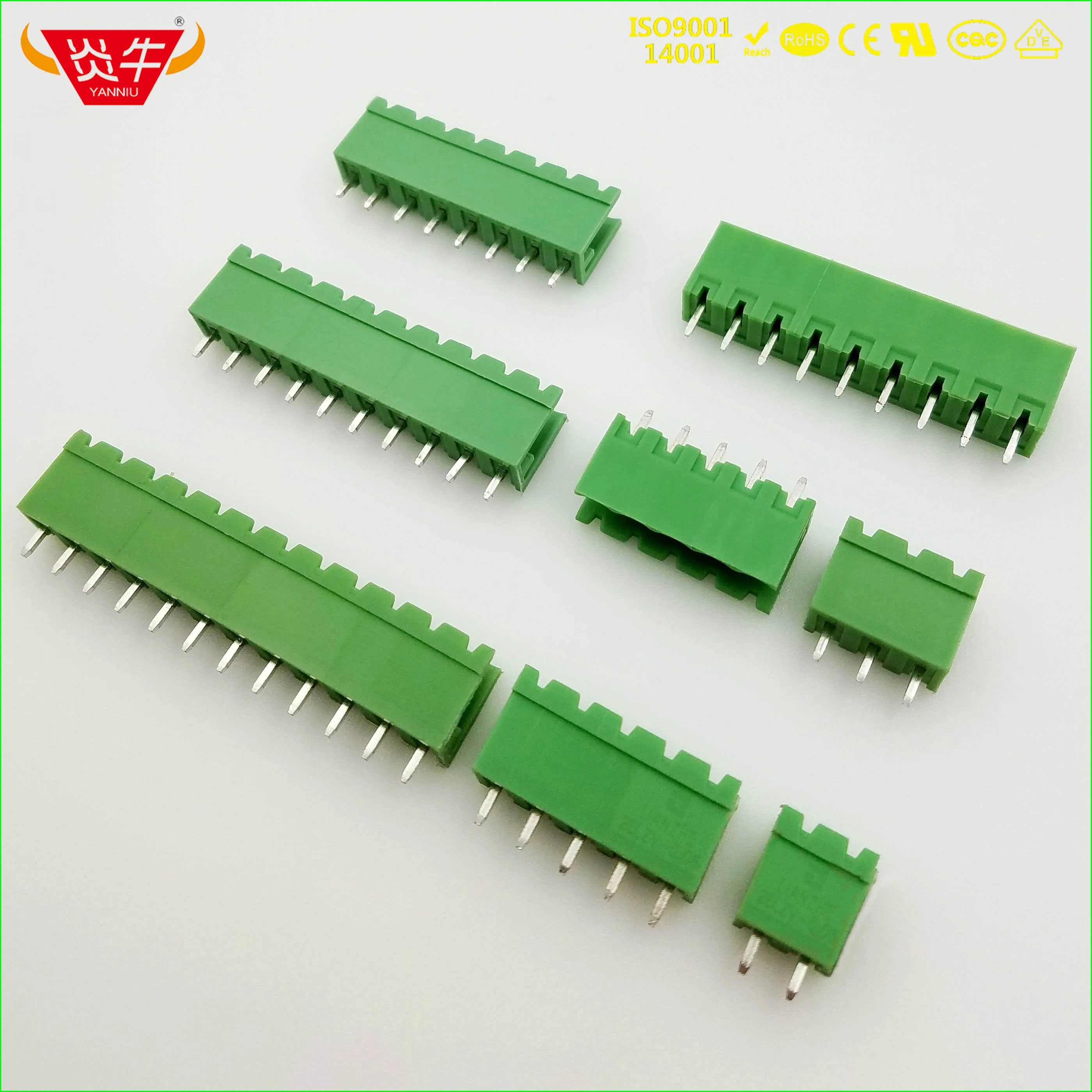 50Pcs KF2EDGV 5.08 2P ~ 12P PCB CONNECTOR PLUG-IN TEMINAL BLOCK 2EDGV 5.08mm 2PIN ~ 12PIN MSTBV 2,5 G 1758018 PHOENIX DEGSON