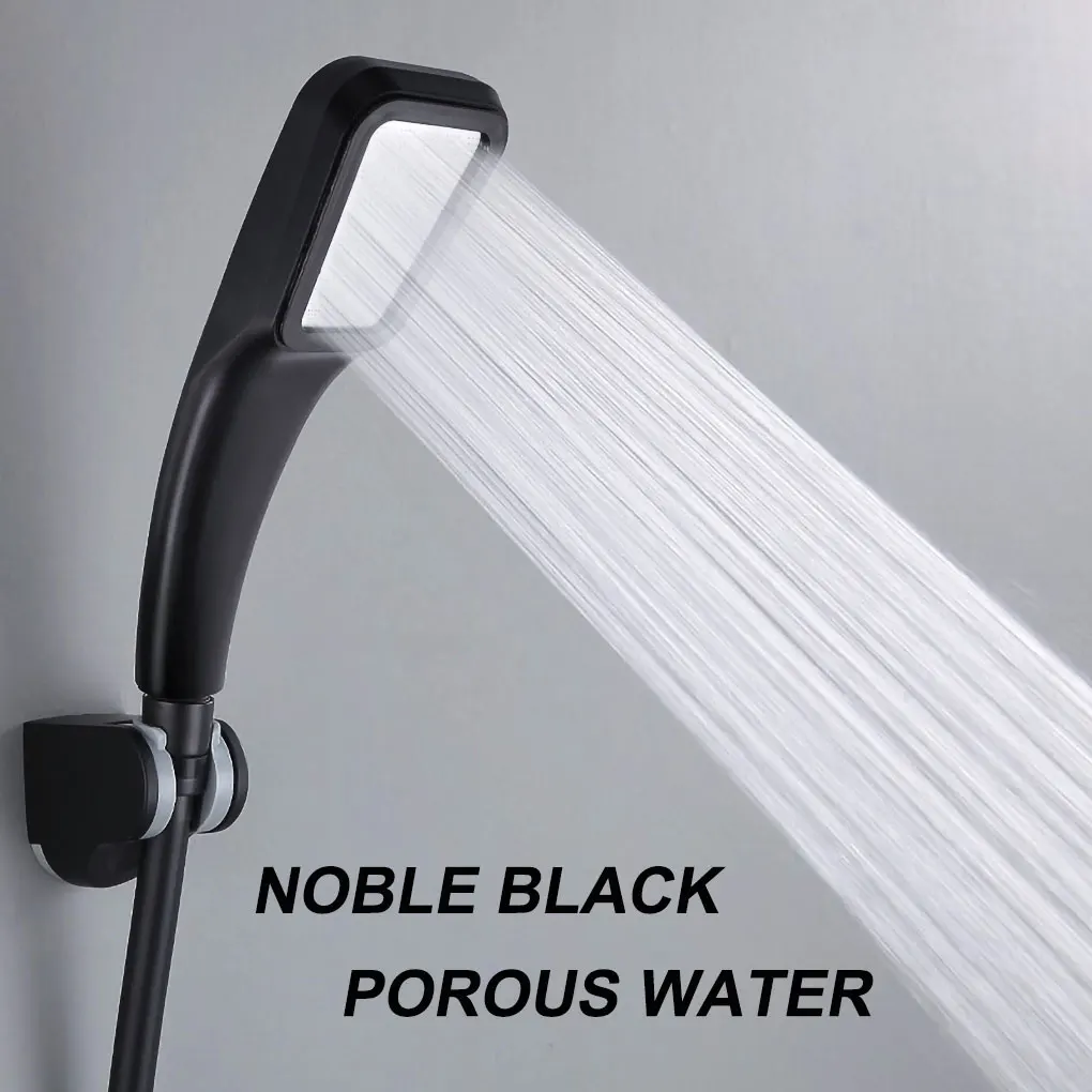 CANBOUN Black Shower Head 300 Holes High Pressure Water-Saving Handheld ABS Plastic Nozzle Rain Spray SPA Bathroom Accessorie