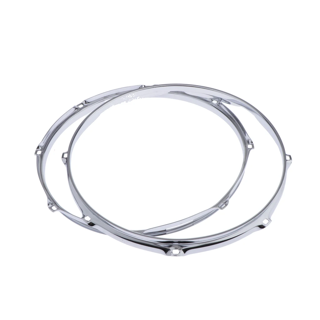 Pair Die-cast 8-lug Snare Drum Hoop - Batter Side - Zinc Alloy - 13 inch 1.2mm