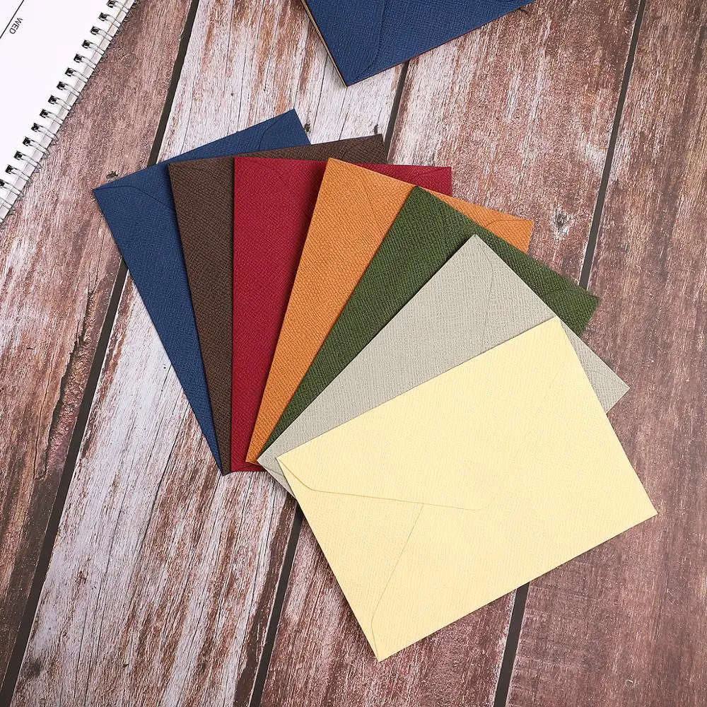 10pcs/set Retro Colored Blank Kraft Paper Envelopes Wedding Party Invitation Envelope Greeting Cards Gift Envelope