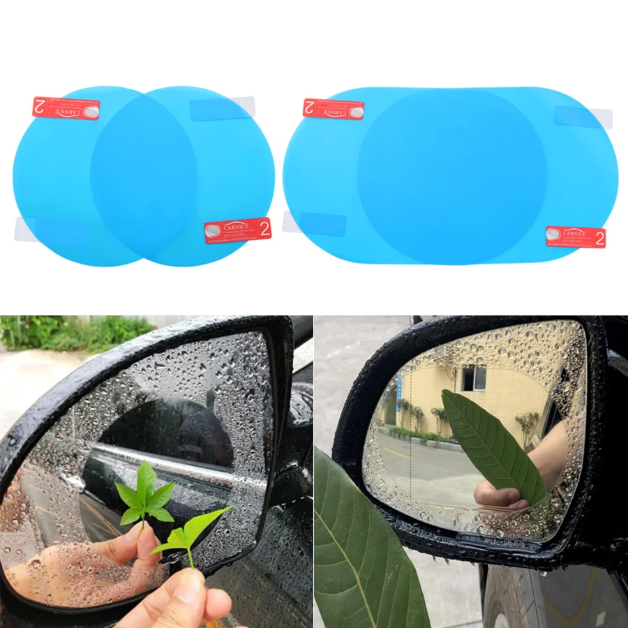 2x Car Anti Water Mist Film Anti Fog Coating Rainproof Hydrophobic Auto Rearview Mirror Protective Film Bathroom Mirror Anti-fog