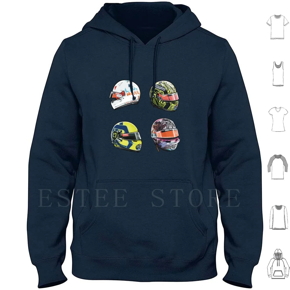 Lando Norris 2020 Helmet Sticker Set Volume 1 Hoodie Long Sleeve Lando Norris Norris Helmet Lando Norris