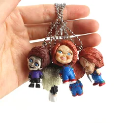 5pcs/set 4cm Horror Movie Child's Play Keychain Bride of Chucky Doll Pendant Figure Toys
