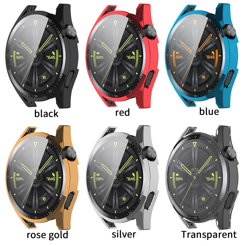 TPU Case for Huawei Watch GT3 46mm Band Watch GT3 42Mm Soft All-Around Soft Screen Protector Cover Bumper Cases for Huawei GT 3