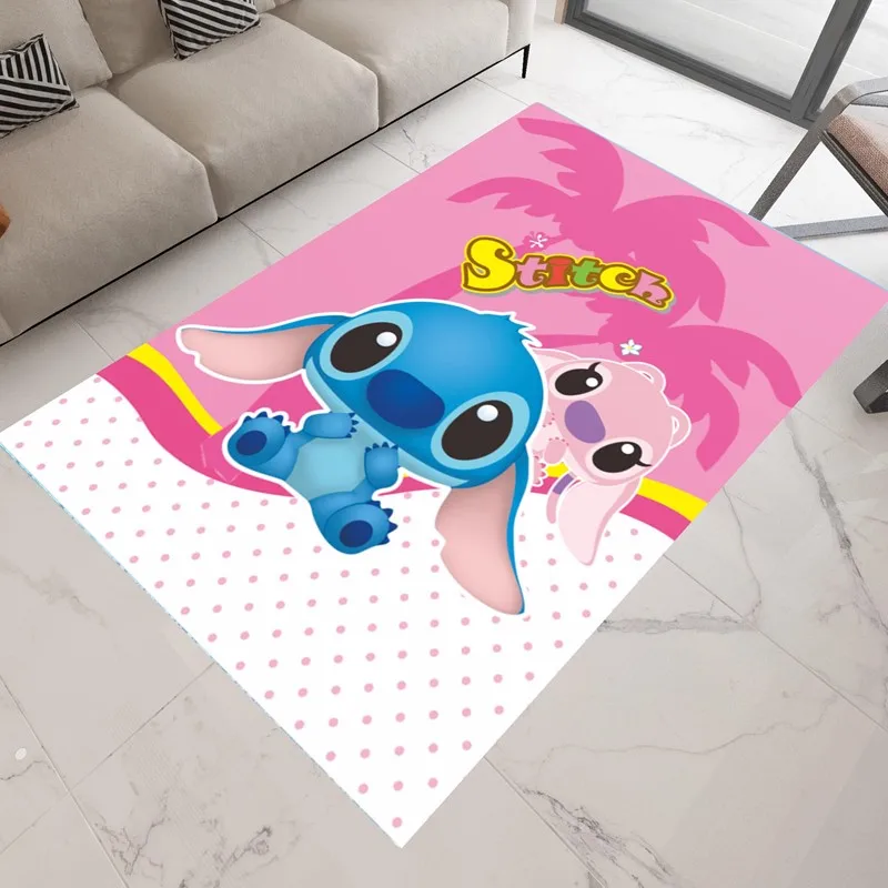 Cartoon Lilo & Stitch Carpet Living Room Large Area Rugs Bedroom Carpet  Home Living Room Decoration Washable Floor Lounge Rug