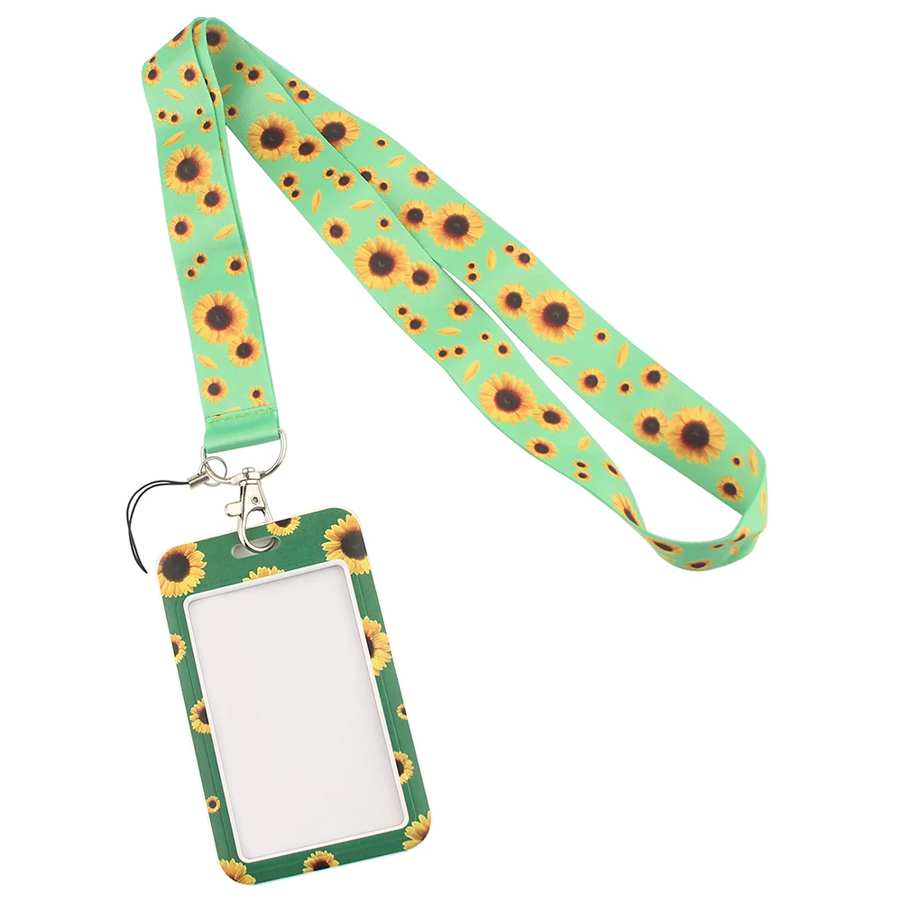 DZ1351 Hidden Disabilities Sunflower Lanyard Id Badge Holder Keychain ID Card Pass Gym Mobile Badge Holder Key Holder Key Rings