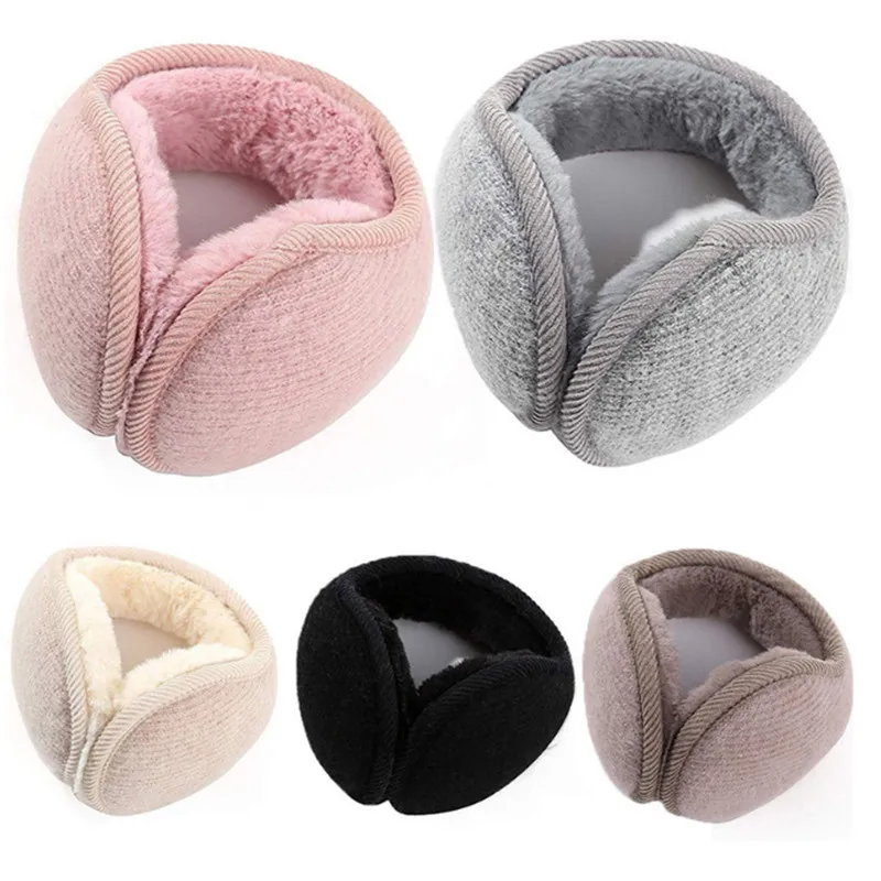 Fashion Men Women Winter Warm Solid Color Earmuffs Adjustable Ear Warmer Soft Ear Muffs Fleece Warmer Earmuff Casual Ear Warmer