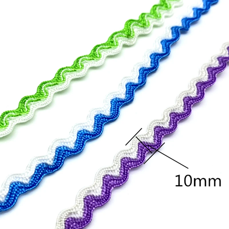 5 yards Double Color Curve Wavy Lace Trim Ribbon For Handmade DIY Sewing Craft Wedding Costume Hat Pillow Decorations #Ro