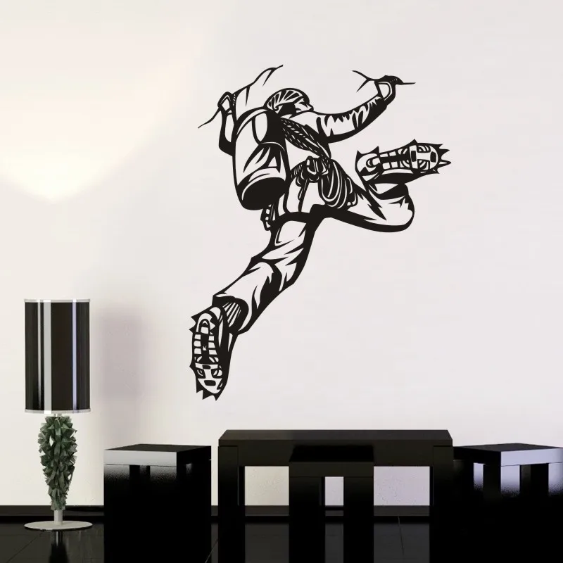 Rock Climbing Wall Sticker Vinyl Climber Wall Decals Pegatina Decor Mural Home Decoration Sticker Extreme Sports Car Decal