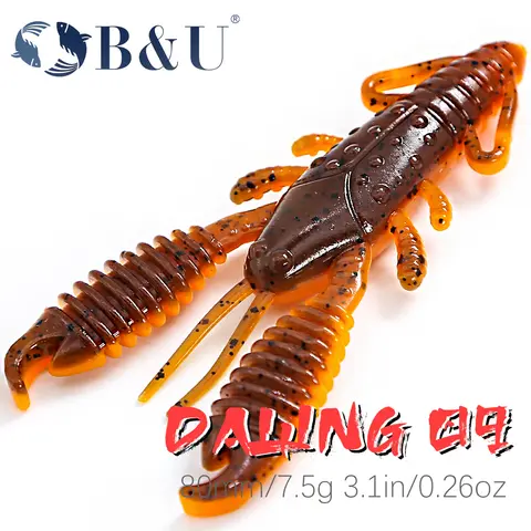 B & U Craws cazibesi bas yumuşak cazibesi balıkçılık Lures karides koku istakoz yumuşak plastik olta yemi balıkçılık Lures