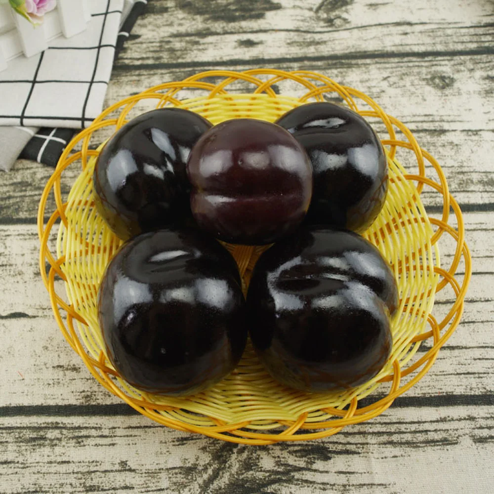 10pcs 6cm*5.5cm High imitation Fake artificial plum fruit model&plastic fake simulated artificial plum fruit