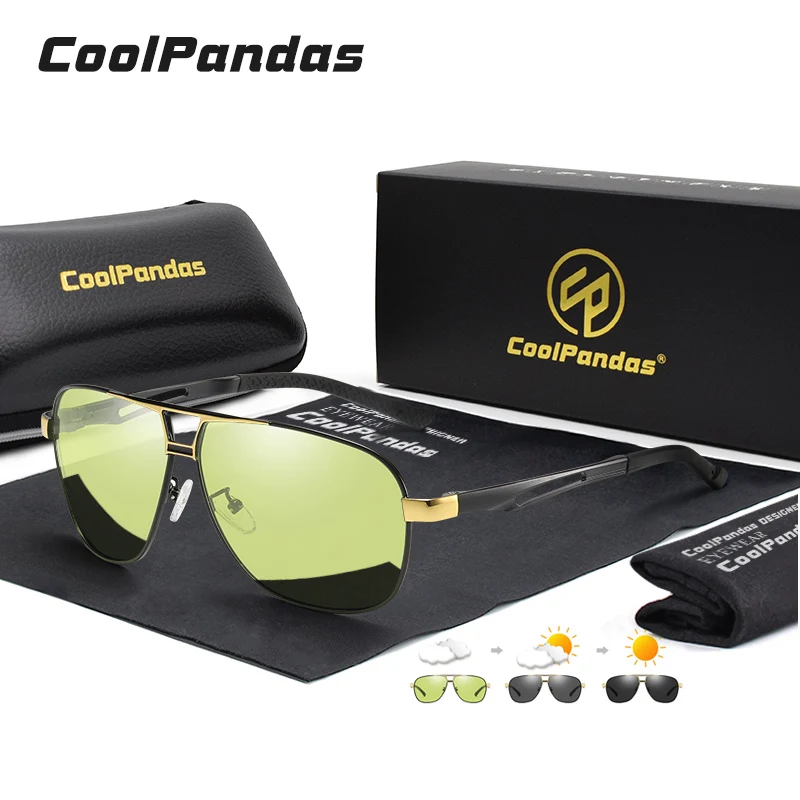 CoolPandas Photochromic Sunglasses Men Polarized Glasses Day Night Driving Goggle Women Chameleon Anti-Glare zonnebril dames