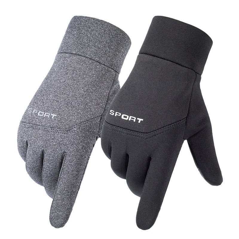 Guantes de invierno para mujer y hombre, guantes para correr con pantalla táctil, antideslizantes, reflectantes, impermeables, a prueba de viento, cálidos guantes de lana para deportes de esquí y ciclismo