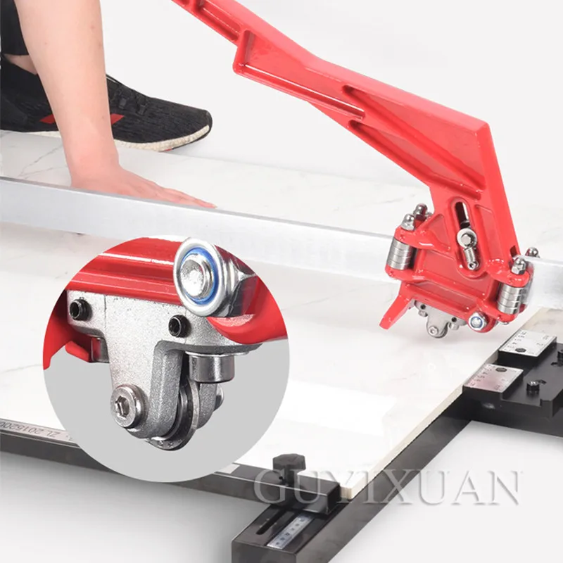 Multifunctional floor tile monorail push knife All steel laser manual push knife High precision portable tile cutter