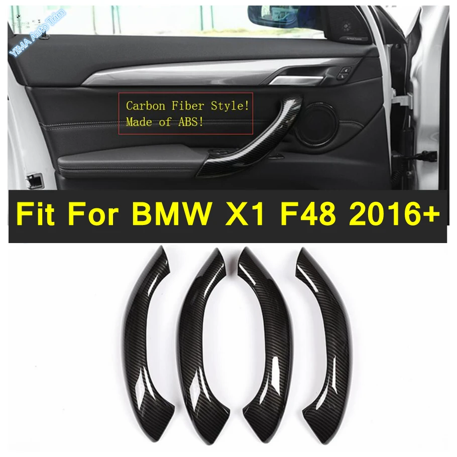 

Inner Door Handle Handrail Panel Cover Trim Strip Garnish Stickers Styling Carbon Fiber / Matte Fit For BMW X1 F48 2016 - 2021