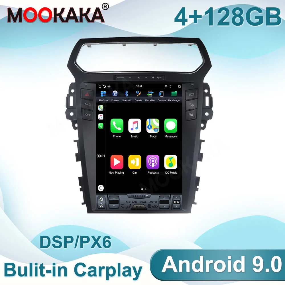 

4+64GB For Ford Explorer 2011-2019 Android 9.0 Multimedia Radio Car GPS Navigation DVD Player Auto Stereo Head Unit Carplay DSP