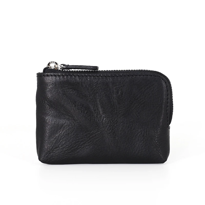 Key Wallet Genuine Leather Mini Coin Purses Women Car Key Bags Men Small Credit Card Wallets Cowhide Key Case Housekeeper Pack