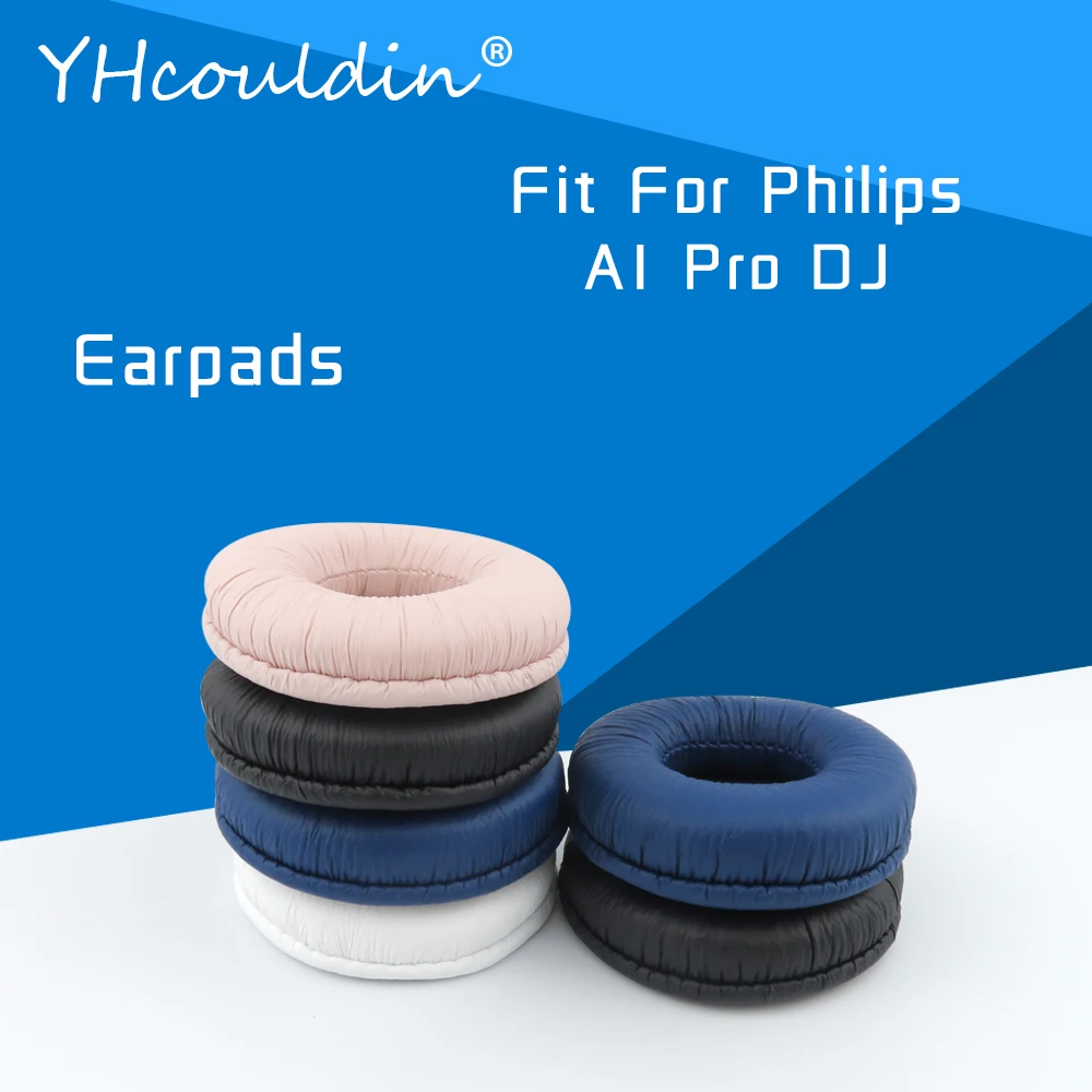필립스 A1 프로 DJ 헤드폰용 이어 패드, 액세서리, 교체용 이어 쿠션, 주름진 가죽 소재