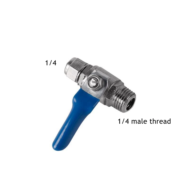 RO Water Filter Inlet Tee Type Ball Valve Metal Plastic Brass Fitting Parts Male Female Thread Quick Connector Control Switch