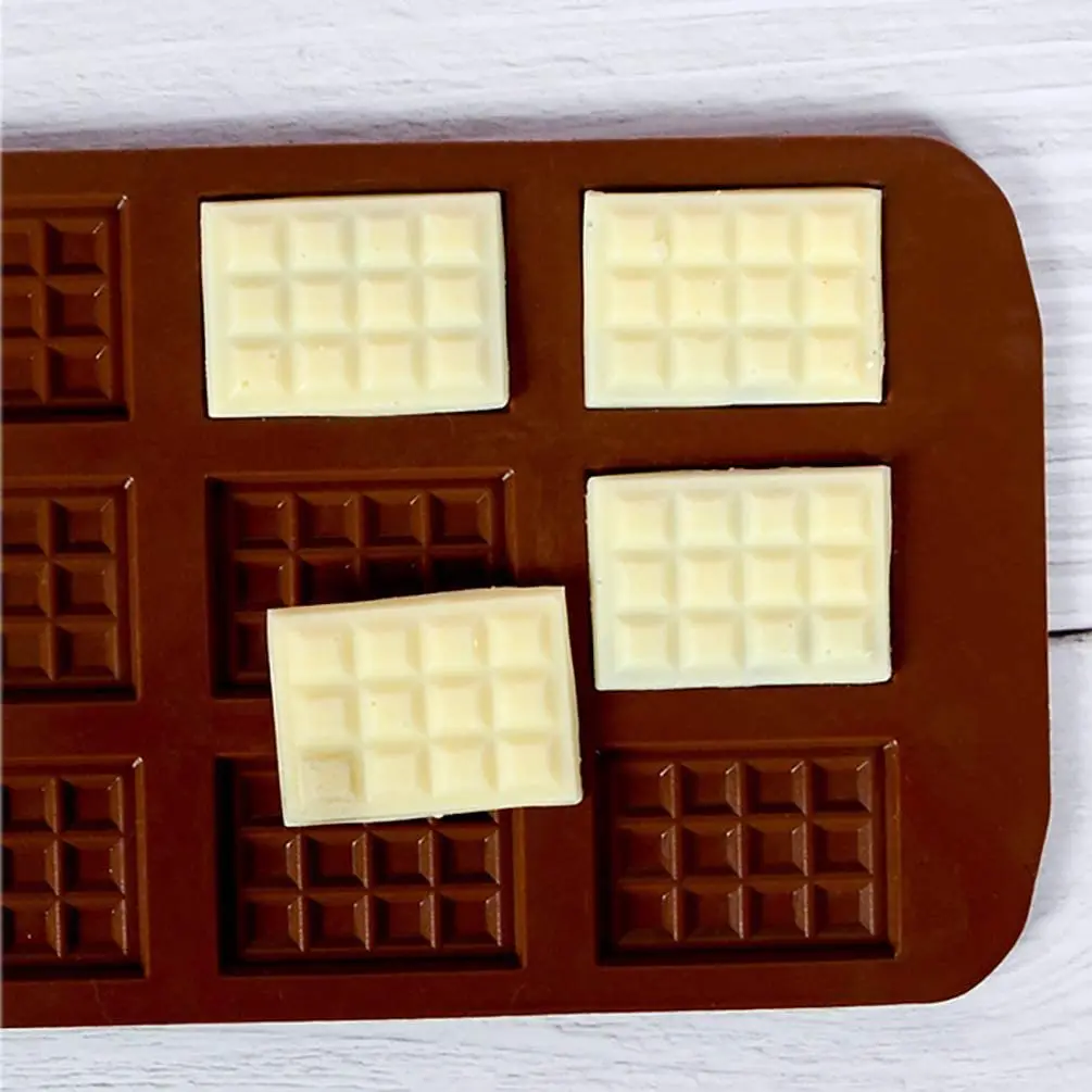 

12 Even Chocolate Mold Fondant DIY Silicone Mold Candy Bar Mould Cake Baking Accessories Decoration Tools Kitchen