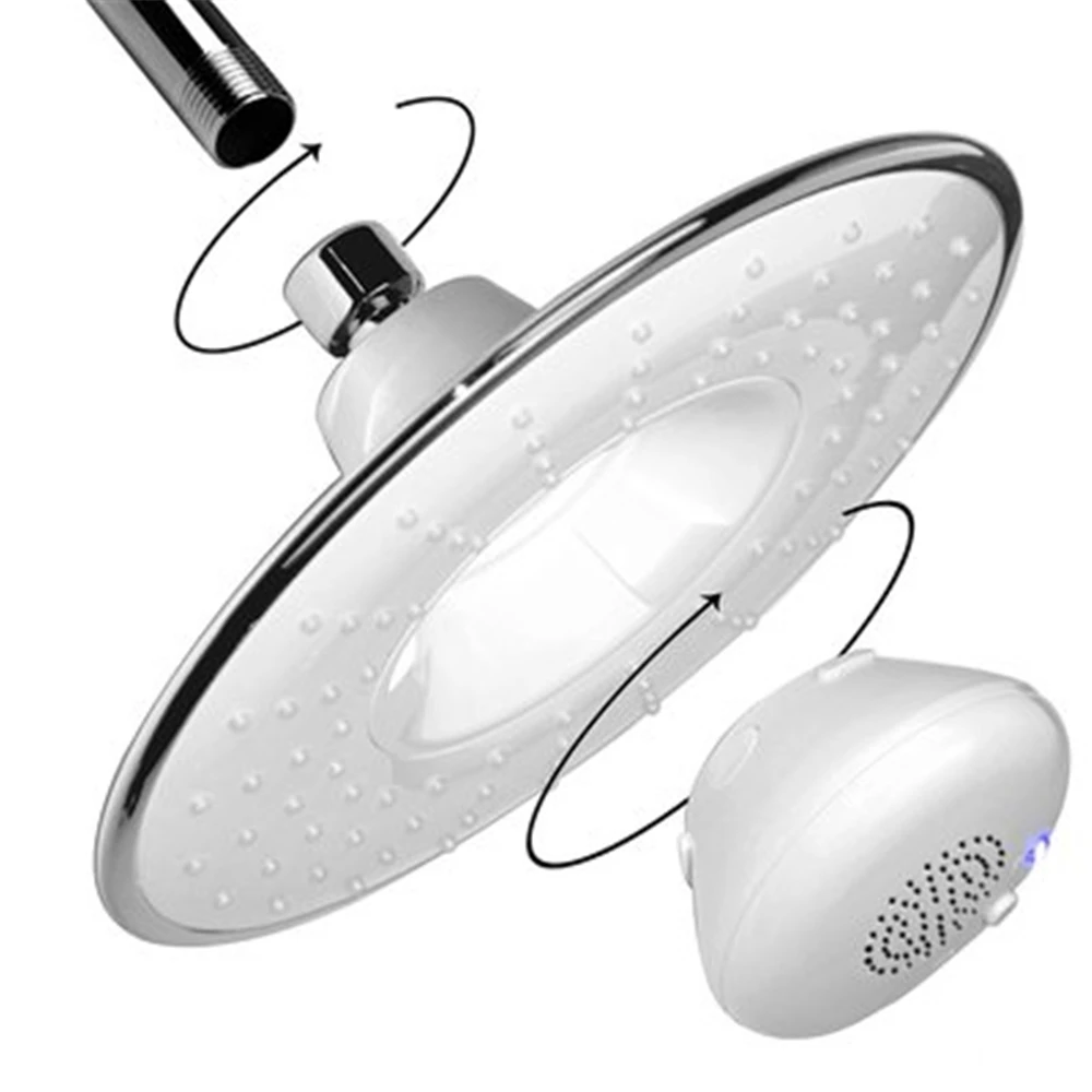 Shower Nozzle with Waterproof Bluetooth Speaker Calling USB Wireless Music Play Detachable Bathroom Shower Head Shower Spray