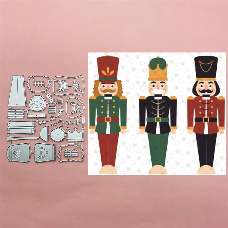 Crown Christmas Soldier Boy Metal Cut Dies Stencils for Scrapbooking Stamp/Photo Album Decorative Embossing DIY Paper Cards