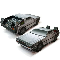 Back To The Future DMC-12 Car Folding 3D Paper Model Papercraft Art Origami DIY Kids Adult Handmade Craft Toys ZX-020