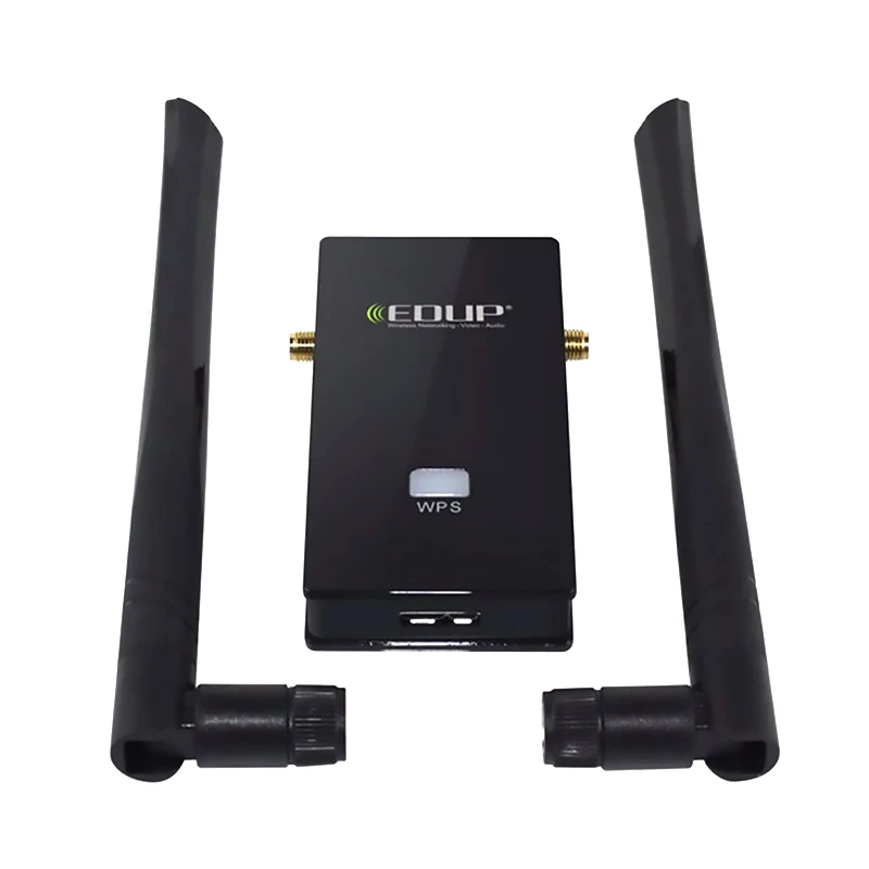 Dual Frequency Dual Antenna 1200M High Power USB Wireless Network Card Adapter Computer Wireless Receiver 2.4G/5.8GHz Converter