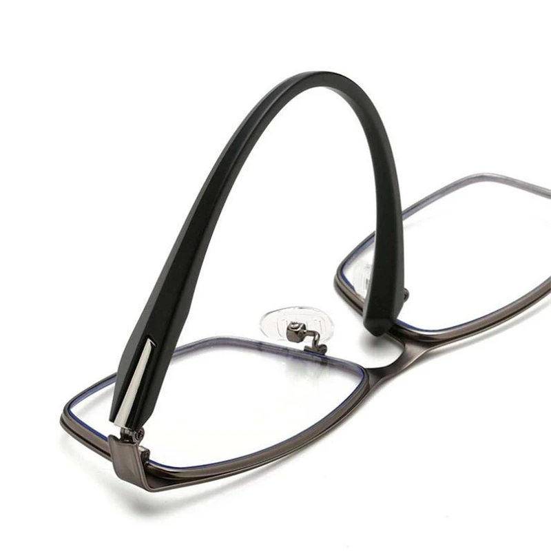 Full Frame Square Myopia Glasses With Degree Metal Anti-blue Light Prescription Spectacles 0 -0.5 -0.75 -1.0 -1.5 -2.0 To -6.0