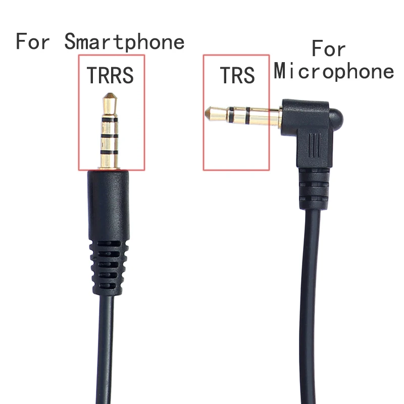 Jack 3.5mm (TRS), do TRRS kabel Adapter do RODE wideo Micro Mic wideo iść BY-MM1 Transfer z smartfon do mikrofonu