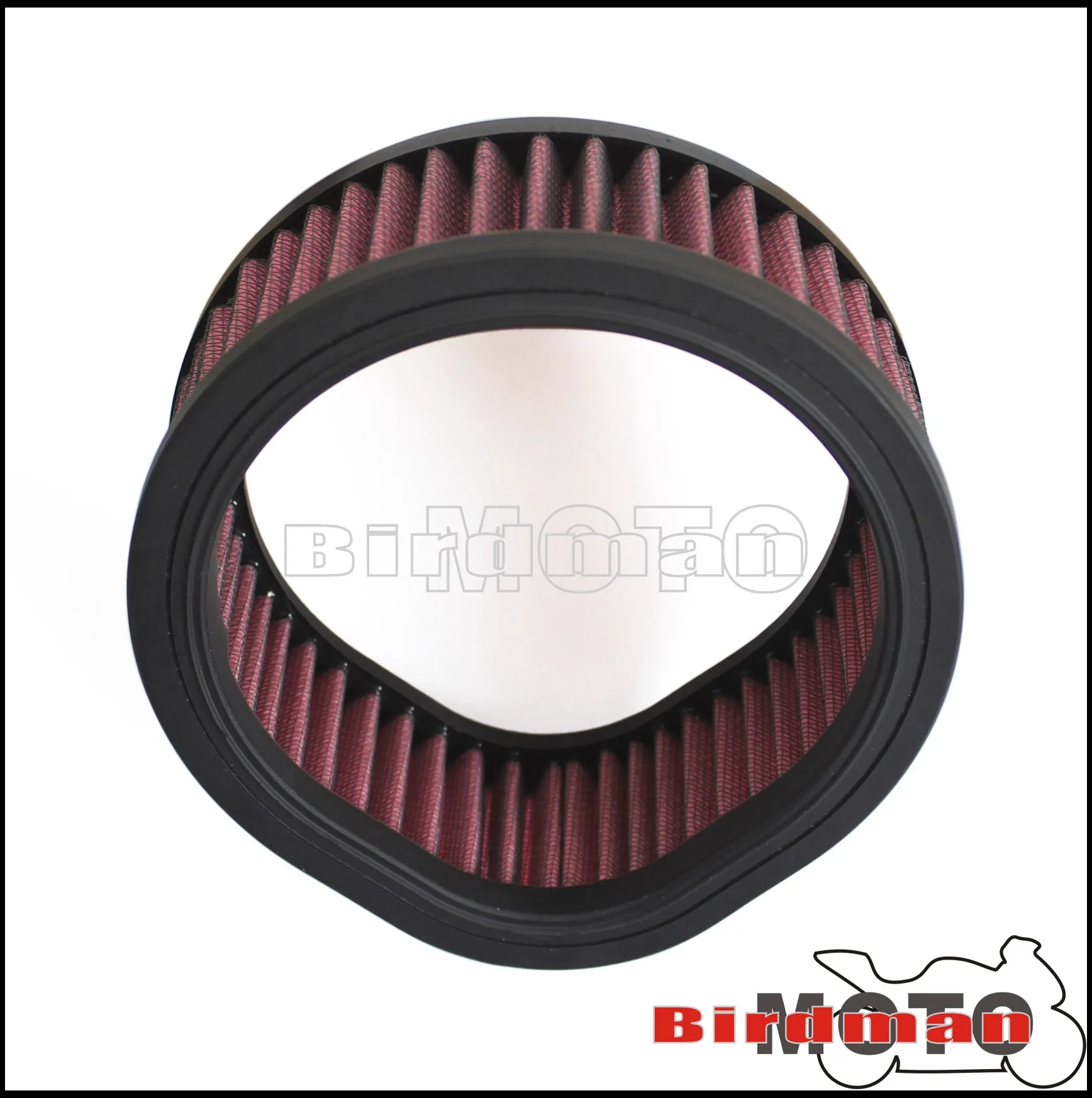 Motorcycle Red Air Filter Intake Air Cleaner High Flow For Harley S&S Super E and G Carb Carburetors With Teardrop Air Cleaner