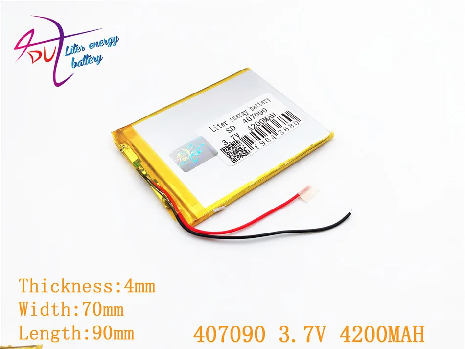Thương hiệu pin mới CHT VI 407090 3.7V 4200mAh Pin Lithium polymer với Ban Bảo Vệ Dành Cho Máy Tính Bảng U25GT
