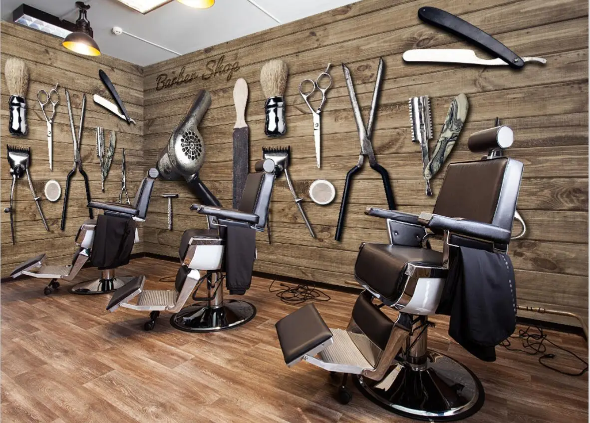 Custom Wallpaper Brick Wall Hair Salon Modern Abstract Art Wall Paintings Living Room Bedroom 3d Wallpaper for walls
